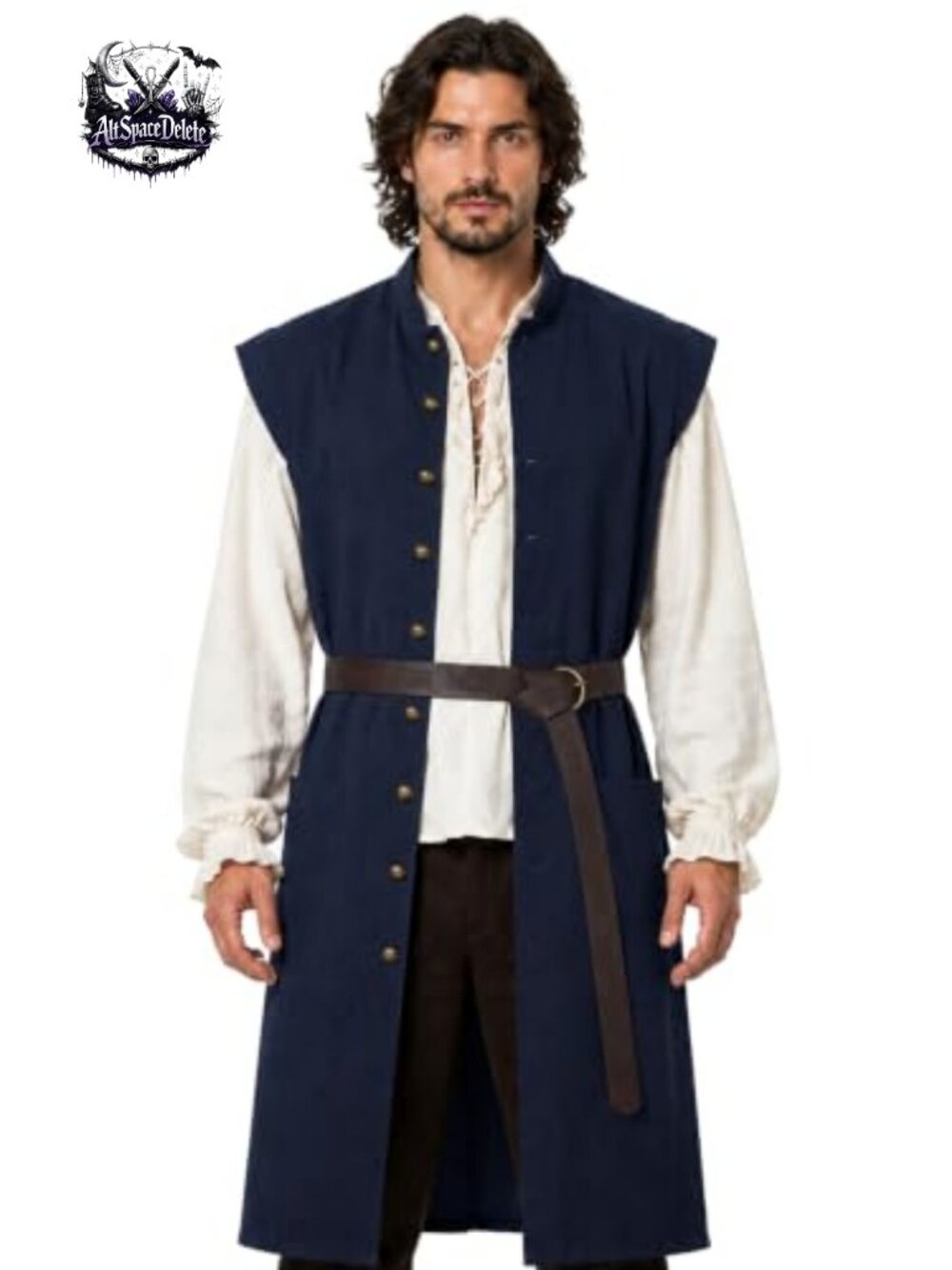 Medieval Viking Renaissance Vest Sleeveless Pull On Cosplay
